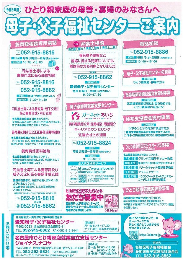 相談先チラシ